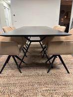 Dykk Eettafel Massief Eikenhout Zwart - Showroommodel, Ophalen, Gebruikt, 100 tot 150 cm, Eikenhout