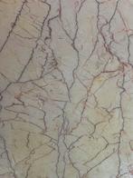 Vintage houten kastje met een beige marmeren blad, Ophalen, Gebruikt