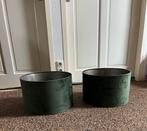 Lampenkappen velvet donker groen, Huis en Inrichting, Lampen | Lampenkappen, Ophalen, 25 tot 50 cm, Zo goed als nieuw, Groen