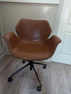 Bureaustoel leer cognac, Huis en Inrichting, Bureaustoelen, Ophalen, Zo goed als nieuw, Bruin, Bureaustoel