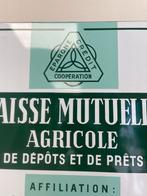 Emaille Reclamebord Caisse Mutuelle Agricole, Ophalen, Reclamebord, Gebruikt, .