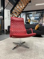 De Sede 51 Fauteuil rood leer Design draai stoel DS-51, De Sede, Minder dan 75 cm, Nieuw, Leer