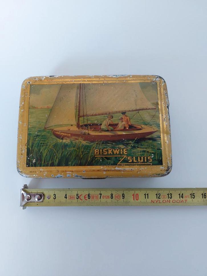 Oude Biskwie Z. Sluis Koektrommel, Verzamelen, Blikken, Ophalen of Verzenden