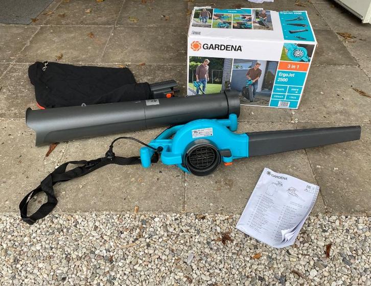 Gardena bladblazer/bladzuiger ErgoJet 2500, Tuin en Terras, Bladblazers, Zo goed als nieuw, Handgedragen, Elektrisch, Met opvangzak
