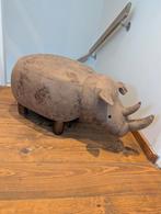 Neushoorn krukje, Huis en Inrichting, Banken | Voetenbanken en Poefen, Ophalen, Zo goed als nieuw, Rond, Minder dan 50 cm