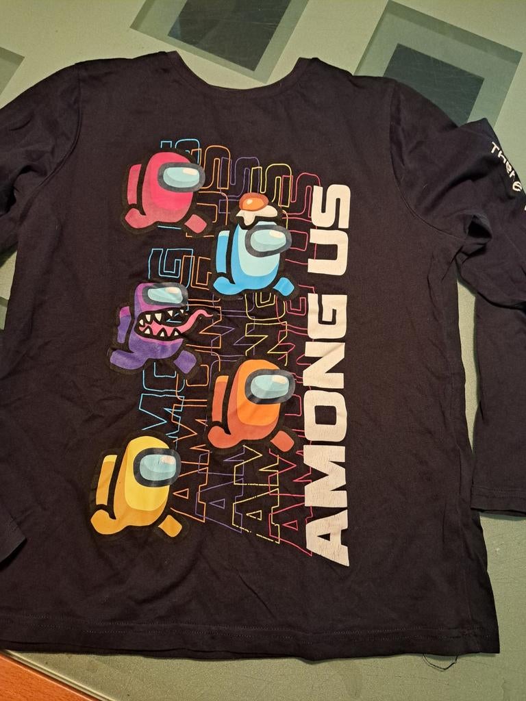Among us zwarte longsleeve met opdruk, C&A, Ophalen of Verzenden, Zo goed als nieuw, Shirt of Longsleeve