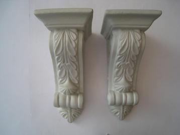 PORSELEIN - VIEUX BRUSSEL  - DUITS PORSELEIN ETC - 2 STEUNEN beschikbaar voor biedingen