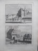 253-254 / Nieuwe Poort & Linschoter Poort Oudewater Gravure, Antiek en Kunst, Ophalen of Verzenden
