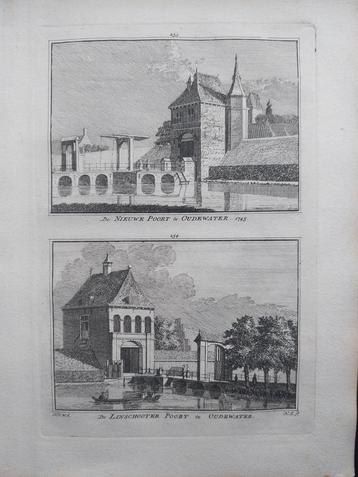 253-254 / Nieuwe Poort & Linschoter Poort Oudewater Gravure beschikbaar voor biedingen