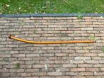Gebogen vlaggenstok essen met mahonie knop 125 cm, Ophalen of Verzenden