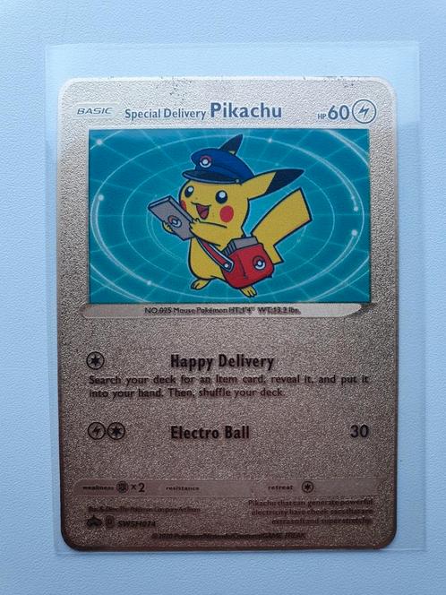 Special Delivery Pikachu #SWSH074
Metal Card Promo Black, Hobby en Vrije tijd, Verzamelkaartspellen | Pokémon, Nieuw, Losse kaart