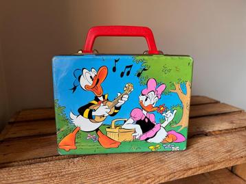 Lunchbox opbergdoos in blik Disney Donald vintage beschikbaar voor biedingen