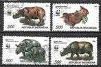 Indonesie 1996 WNF Neushoorn bedreigde dieren, Postzegels en Munten, Zuidoost-Azië, Verzenden, Gestempeld