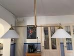 Mooie vintage hanglamp net wit glazen kappen, Ophalen, Gebruikt, Vintage, Glas