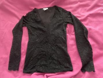 leuk zwart gedetailleerde top mt xs amisu als nieuw beschikbaar voor biedingen