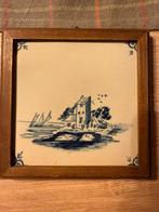 Oud-Hollands Tegeltableau met Zeilboten en Huis, Antiek en Kunst, Ophalen of Verzenden