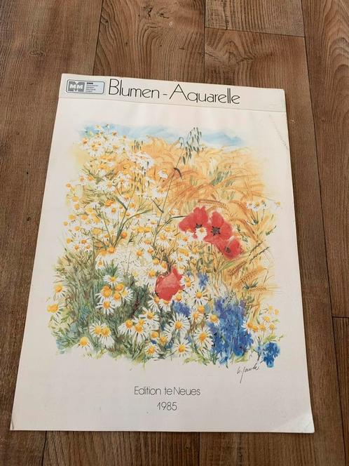 Kalender 1985 van K. Faude Blumen Aquarelle, Diversen, Kalenders, Zo goed als nieuw, Maandkalender, Ophalen of Verzenden