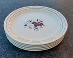 Vijf Boch België boerenbont borden, Huis en Inrichting, Keuken | Servies, Ophalen of Verzenden, Zo goed als nieuw, Bord(en), Aardewerk