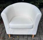 Crème stoel met extra hoes, Huis en Inrichting, Fauteuils, Ophalen, Gebruikt, Stof, 75 tot 100 cm