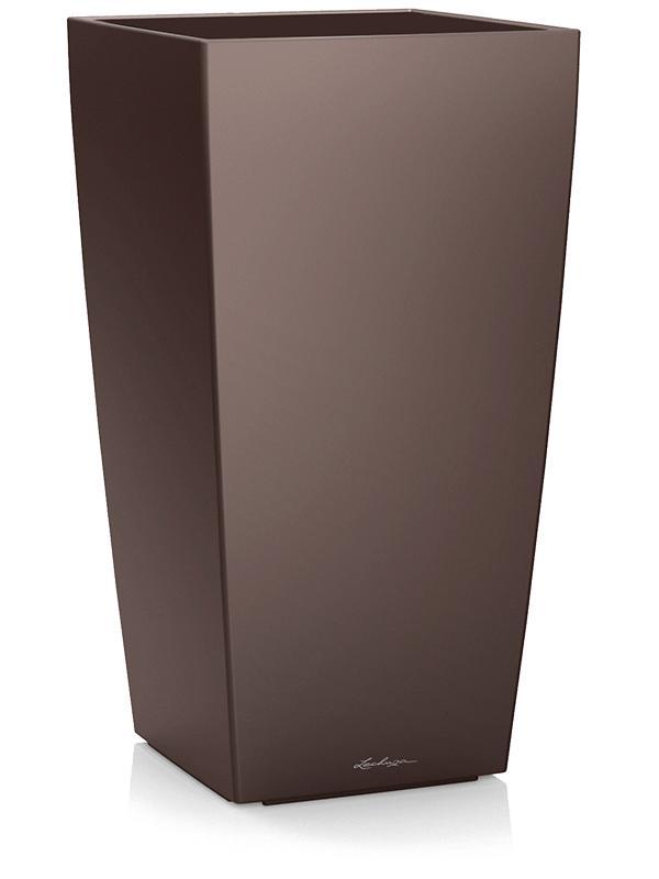 Lechuza Cubico Espresso metallic - bloempot - 40 x 40 x 75, Tuin en Terras, Bloempotten, Nieuw, Minder dan 25 cm, Rond, Ophalen