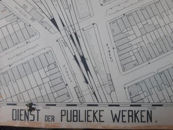 Dienst der Publieke Werken kaart van Amsterdam bierbrouwerij beschikbaar voor biedingen