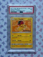 Ash’s Pikachu SM110 Pokémon S&M Black Star Promo 2017 PSA 7, Ophalen of Verzenden, Nieuw, Losse kaart