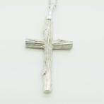 Zilveren collier met kruishanger, Met hanger, Verzenden, Zo goed als nieuw, Nvt