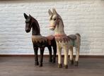 Stel houten paarden, Huis en Inrichting, Woonaccessoires | Overige, Ophalen, Gebruikt