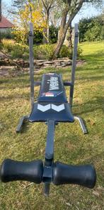 Bech press met 60 kilo aan gewichten+ stang, Sport en Fitness, Ophalen, Zo goed als nieuw, Metaal, Krachtstation