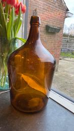 Vintage bruine gistfles/demijohn 5L– decor of wijn, Gebruikt, Overige kleuren, Ophalen of Verzenden, Glas