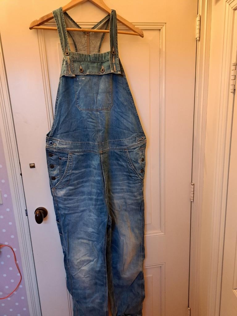 G-Star Tuinbroek Jumpsuit Dames Maat L - Zo Goed Als Nieuw, Blauw, Ophalen of Verzenden, Zo goed als nieuw, W30 - W32 (confectie 38/40)