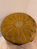 Marokkaanse Poef, Huis en Inrichting, Banken | Voetenbanken en Poefen, Ophalen, Gebruikt, Rond, Leer