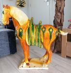 Groot Chinees beeld van een Tang paard, 77 cm hoog, Antiek en Kunst, Ophalen