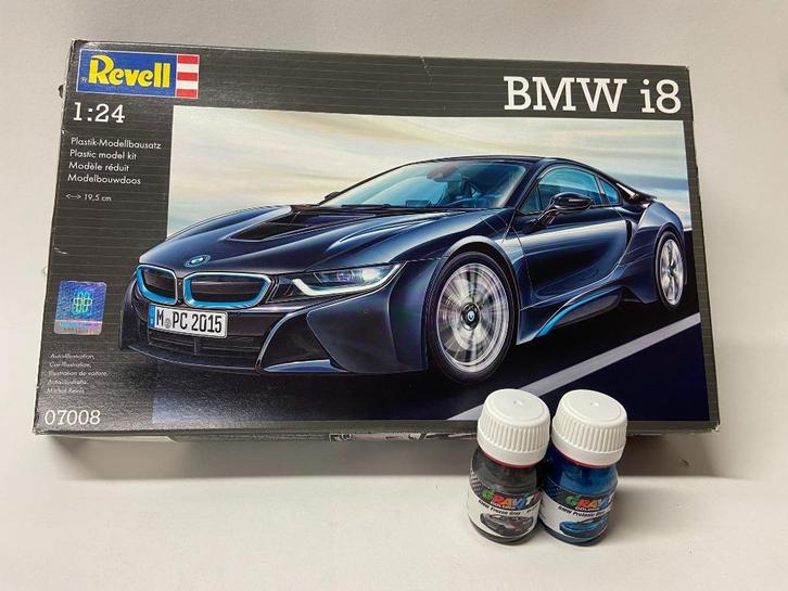 Revell 1:24 BMW i8, Hobby en Vrije tijd, Modelbouw | Auto's en Voertuigen, Zo goed als nieuw, Auto, Groter dan 1:32, Revell, Verzenden