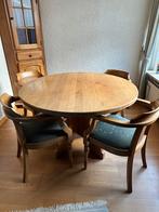 Eettafel met stoelen, Huis en Inrichting, Tafels | Eettafels, Ophalen, Vier personen, Rond, 100 tot 150 cm