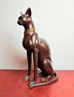 1970s Levensgrote Bronzen Egyptische Kat (62cm H) A. Tiot, Ophalen