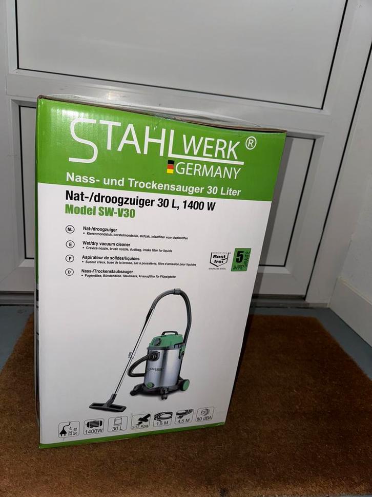 Nat en droogzuiger Stahlwerk, Witgoed en Apparatuur, Stofzuigers, Nieuw, Waterstofzuiger, 1200 tot 1600 watt, Ophalen of Verzenden