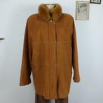 Marcona faux suède jas faux bont kraag goud hardware 44, Bruin, Verzenden, Maat 42/44 (L), Second Glow