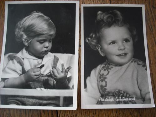 2 Ansichten:Kleurende Kleuters '46;Mooie Krullen '49.(adv54), Verzamelen, Ansichtkaarten | Themakaarten, Gelopen, 1940 tot 1960