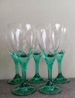 Vintage Bormioli Rocco bouquet Emerald green rode wijnglazen, Antiek en Kunst, Ophalen of Verzenden