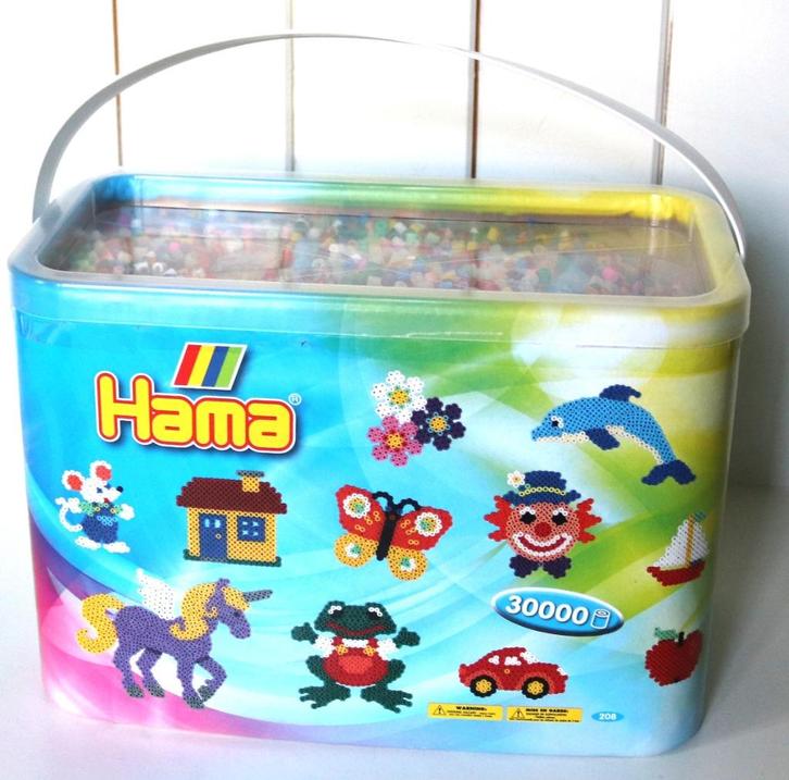Hama strijkkralen emmer 30,000 kralen - 2.5 kg., Kinderen en Baby's, Speelgoed | Educatief en Creatief, Zo goed als nieuw, Knutselen