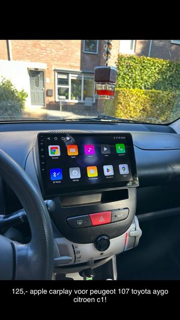 Peugeot 107 citroen c1 toyota aygo navigatie scherm carplay beschikbaar voor biedingen