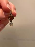Nieuwe Vintage Bruine oorbellen/hangers met Edelsteen, Sieraden, Tassen en Uiterlijk, Oorbellen, Overige materialen, Bruin, Ophalen of Verzenden