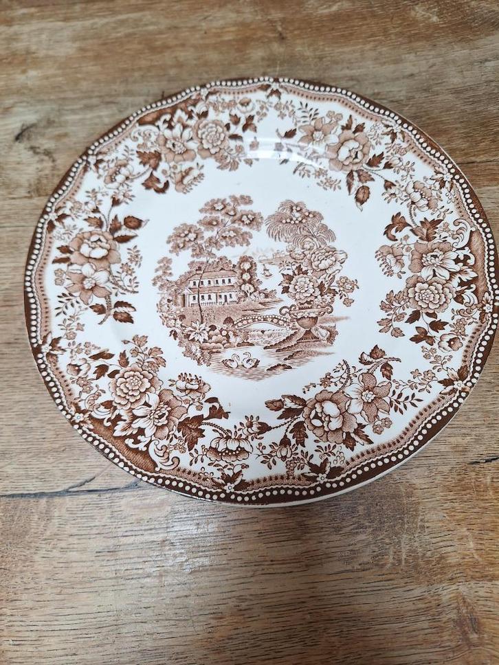 18 antieke borden “Tonquin” – Alfred Meakin, Staffordshire, Antiek en Kunst, Antiek | Servies los, Ophalen
