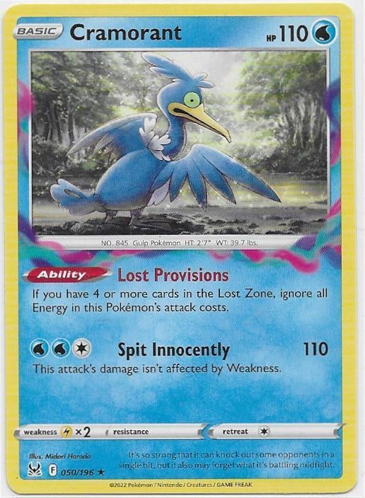 Lost Origin,  Cramorant [rare] 50/196, Verzenden, Nieuw, Losse kaart