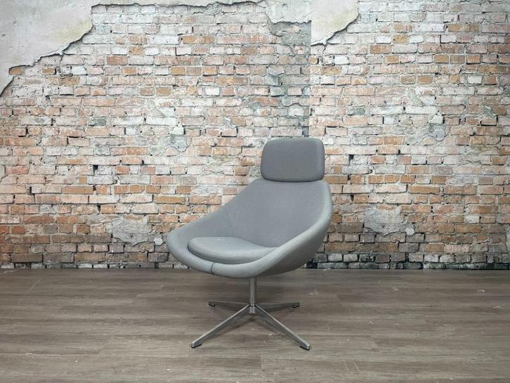 Allermuir Open A641 donkergrijs bij TheReSales, Huis en Inrichting, Fauteuils, Zo goed als nieuw, Metaal, Stof, 50 tot 75 cm, 75 tot 100 cm