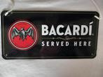 Klein metalen reclamebord Bacardi Served Here Nostalgic-art, Ophalen of Verzenden, Zo goed als nieuw, Reclamebord