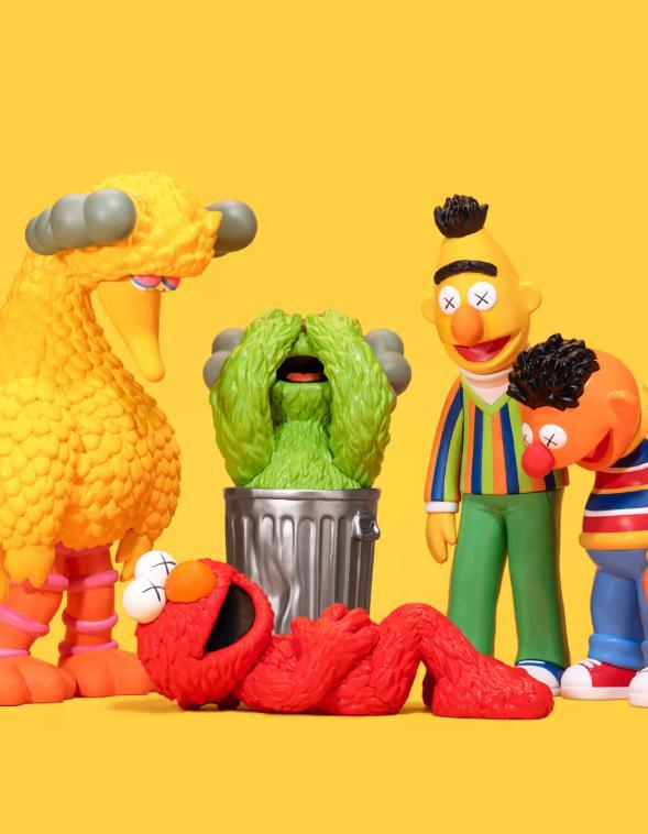 KAWS & Sesame Street (AllRightsReserved) complete set, Antiek en Kunst, Kunst | Designobjecten, Ophalen of Verzenden