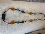 collier met echte Amber, Granet, Amazoniet, parel, Ophalen of Verzenden, Overige materialen, Ketting