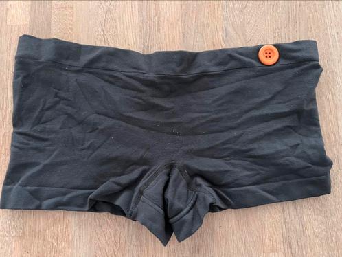 Zwart/antraciet seamless boxer met oranje knoop op boord, Kinderen en Baby's, Kinderkleding | Maat 164, Zo goed als nieuw, Meisje